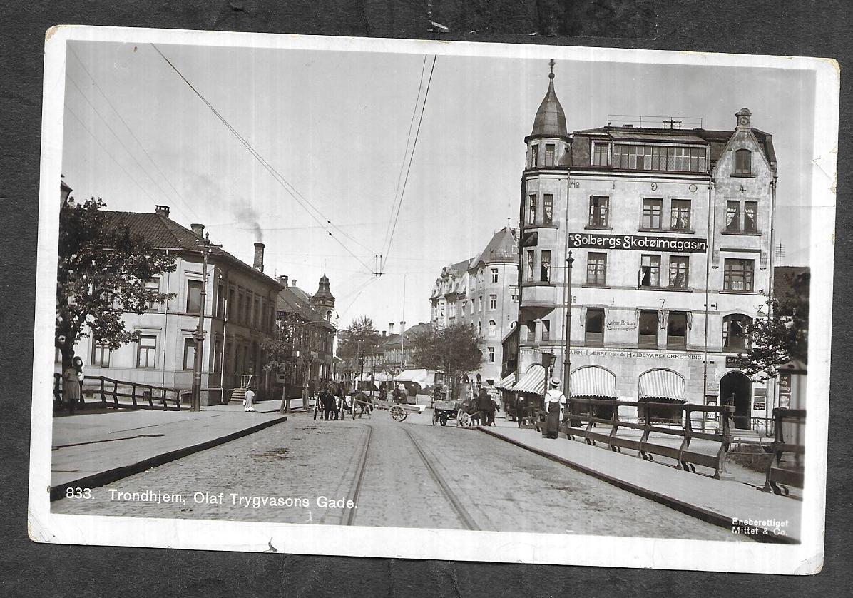 Trondhjem. Olaf Trygvasons Gade. - Mittet & Co. 833 - [182]