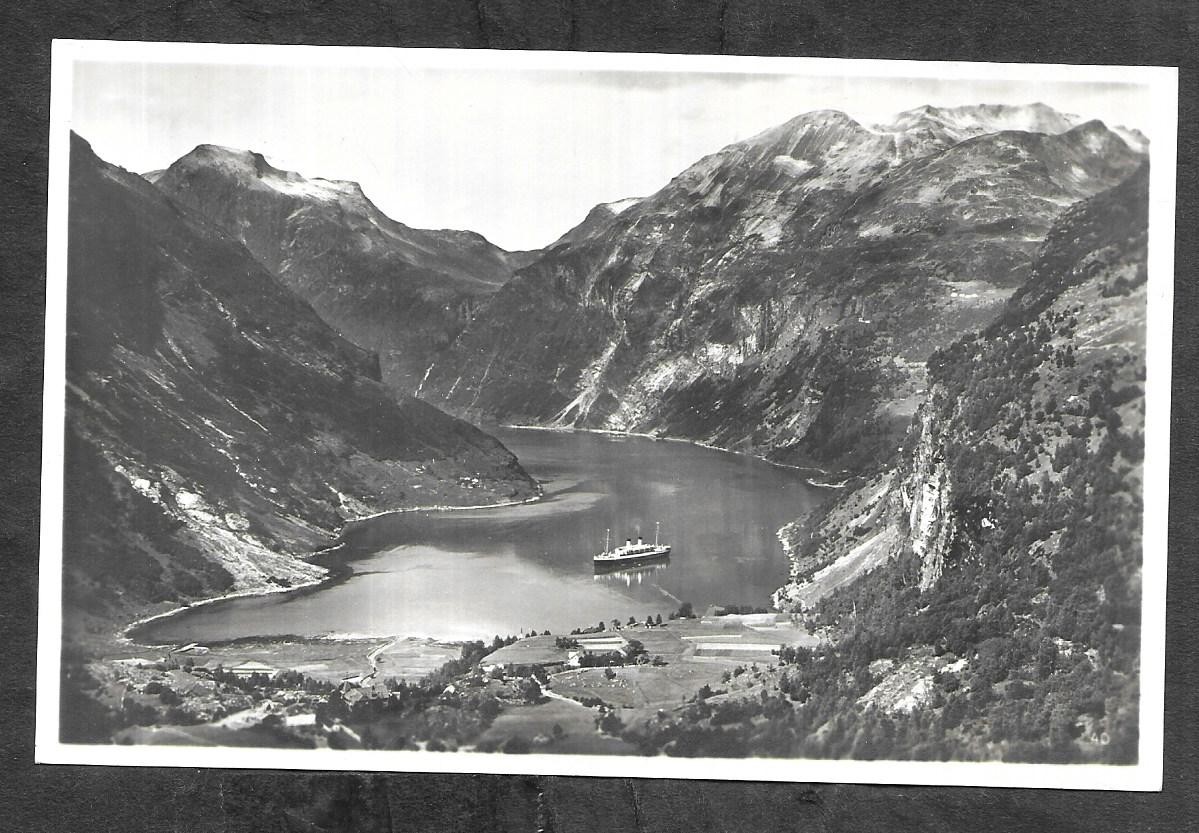 Utsigt over Geirangerfjorden. - Tysk utgiver - [186]