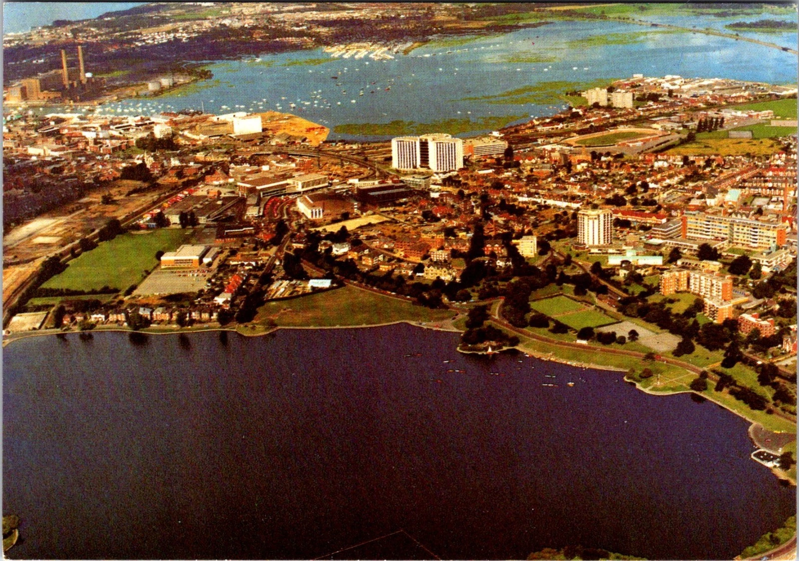 Aerial View of Poole Harbour - Dorset - England - UK - Postkort