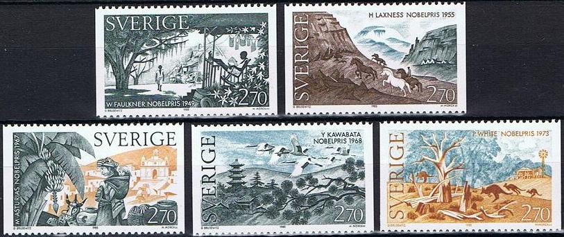 Sverige Afa: 1348-52 - Nobelprisvinnere i litteratur **