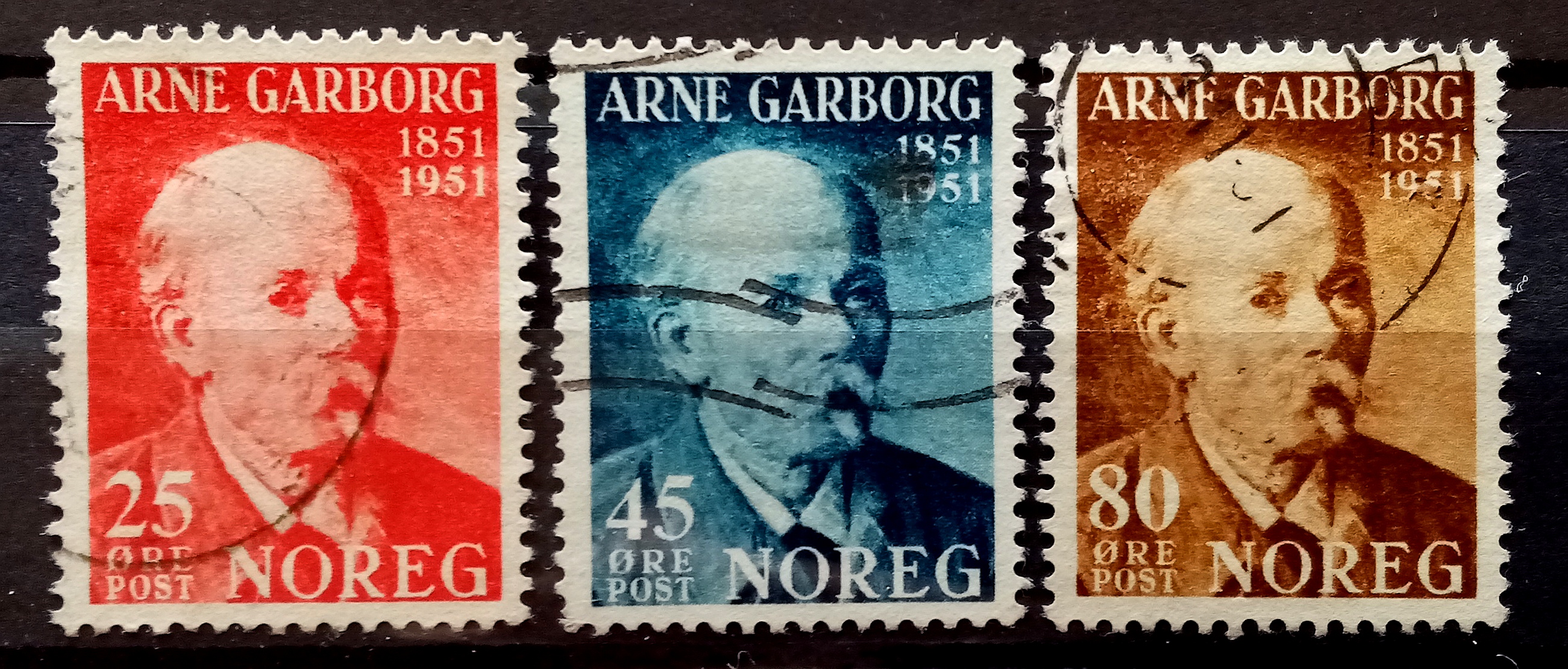 Norge - Afa : 404 - 06. Arne Garborg.  (1951)