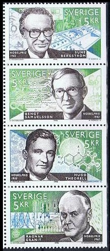Sverige Afa 1900-03 - Nobelprisvinnere i fysiologi el. medisin **