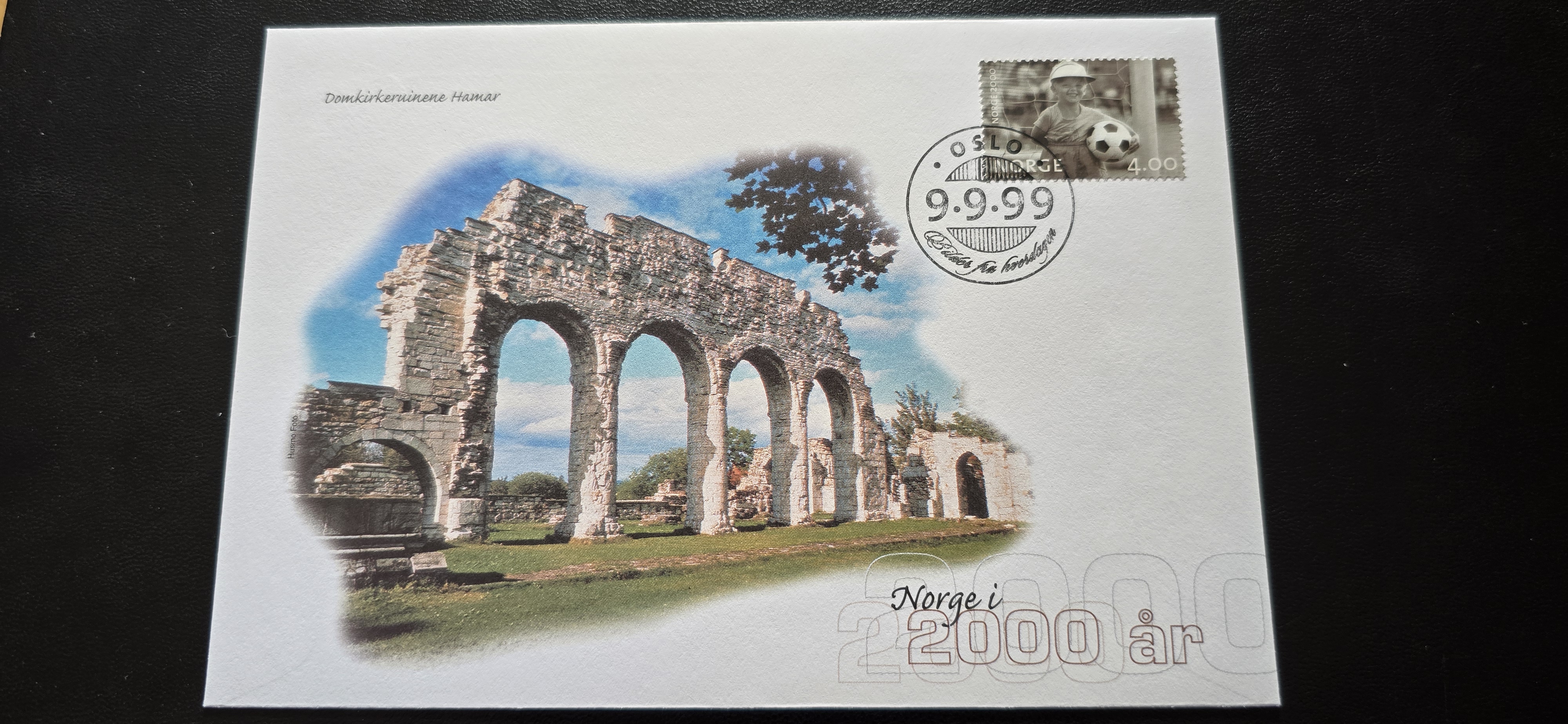 OSLO 9-9-99 FDC NK 1373 DOMKIRKERUINENE HAMAR