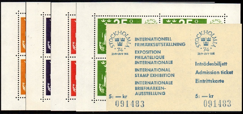 Sverige 872-75 - Stockholmia 74 II **