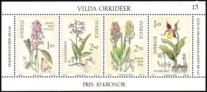 Sverige Afa: 1201-04 - Ville Orkidéer **