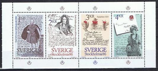 Sverige Afa: 1276-79 - Stockholmia 86 **
