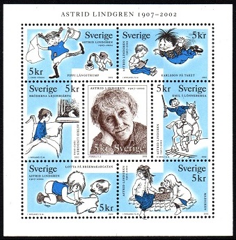 Sverige Afa: 2203-09 - Astrid Lindgren 1907-2002 **