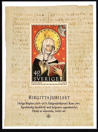 Sverige Afa: 2288 - Den hellige Birgitta 700 år **