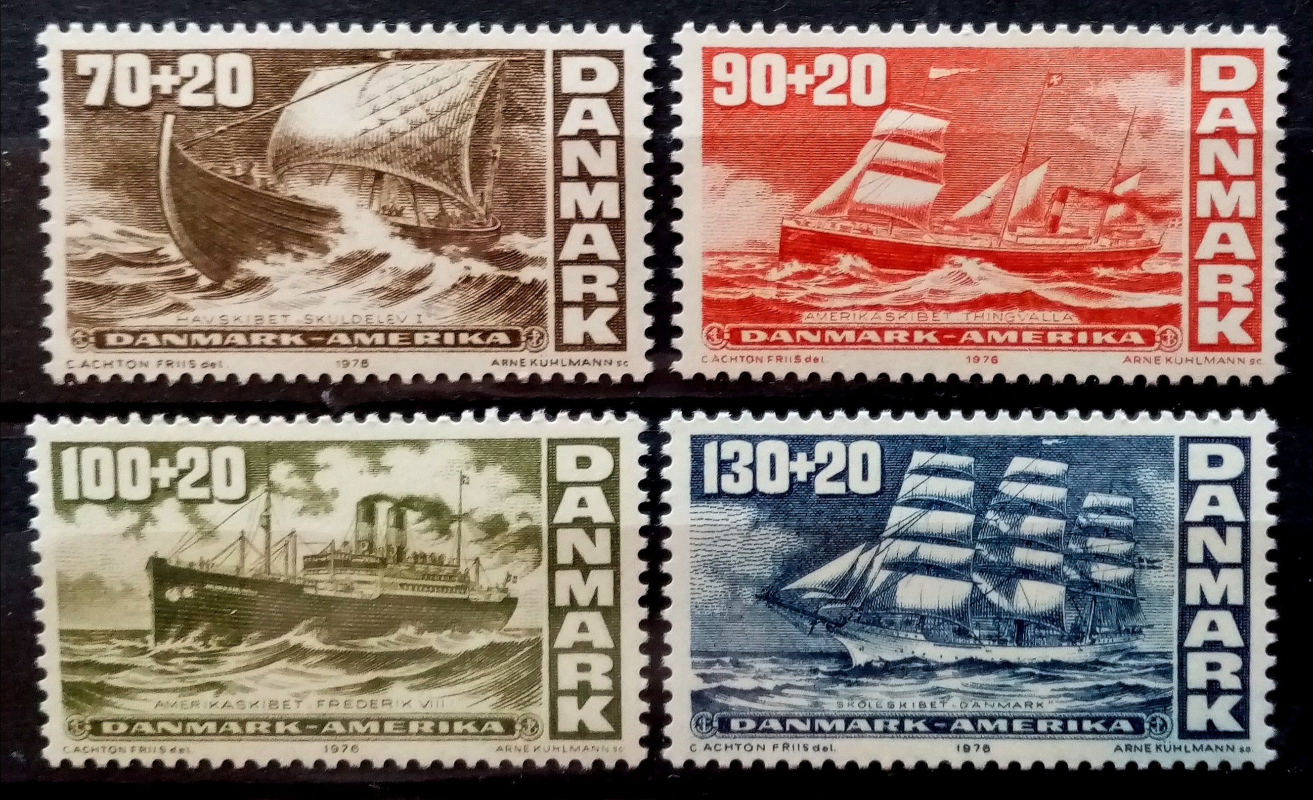 Danmark - Afa : 607 - 10. USA uavhengighetserklæring. (1976)**