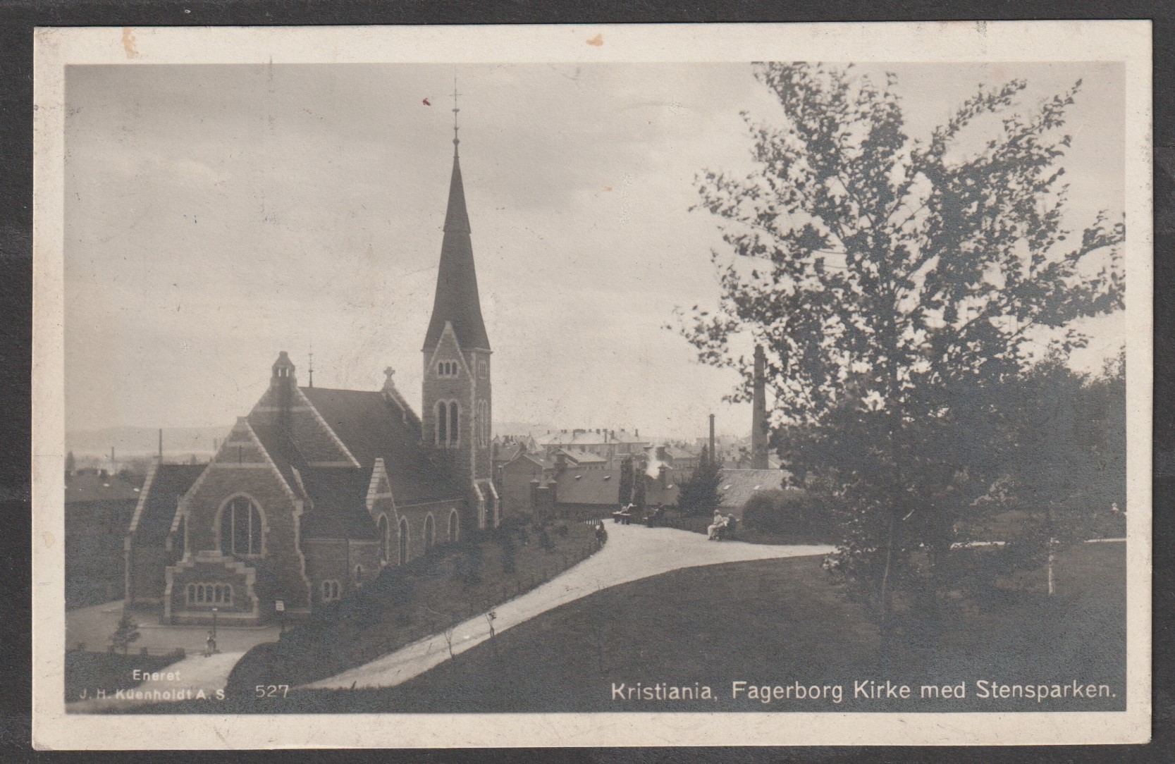 Fagerborg Kirke med Stensparken. Küenholdt 527