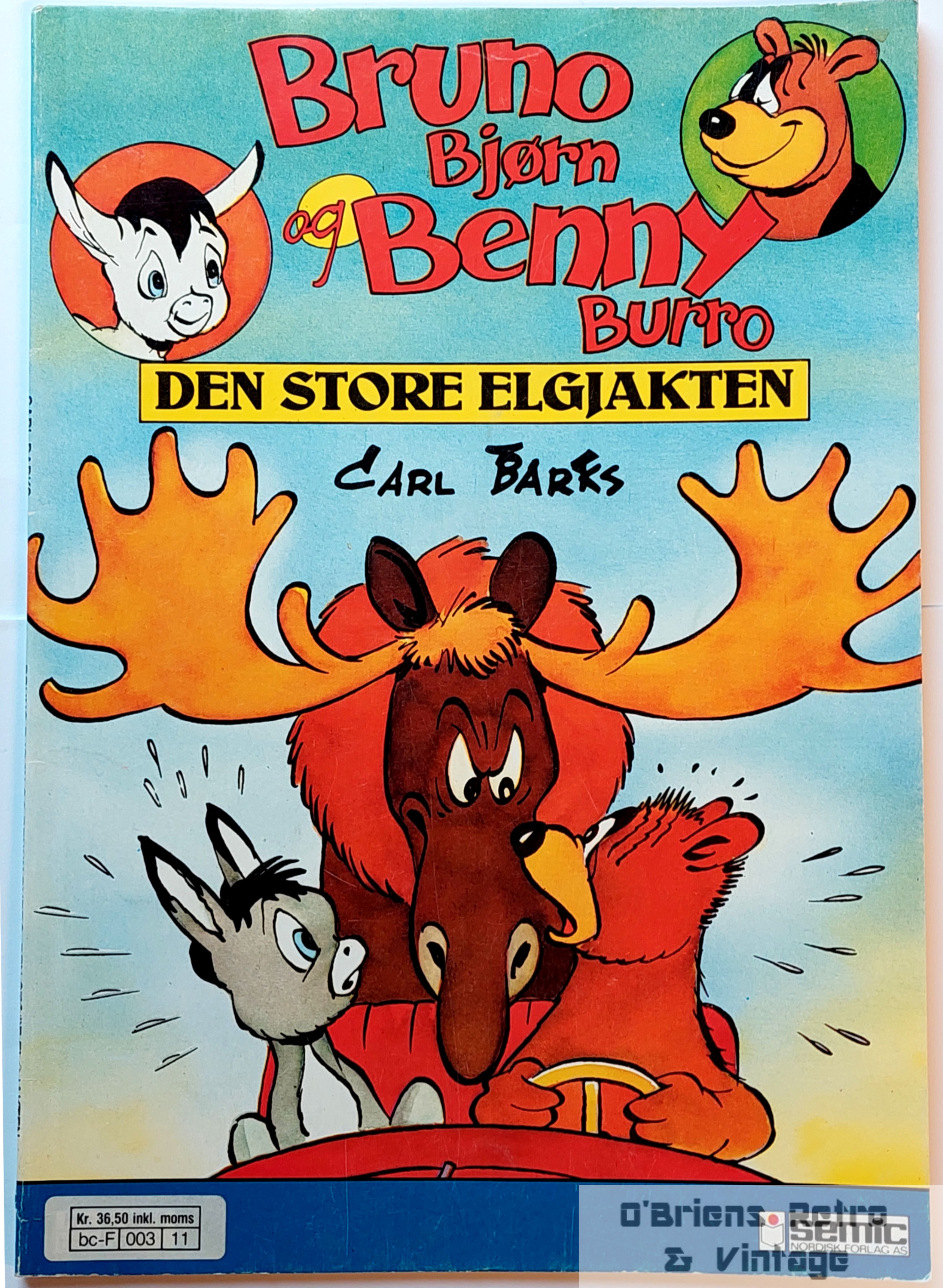 Bruno Bjørn og Benny Burro - Den store elgjakten - Carl Barks - 1991
