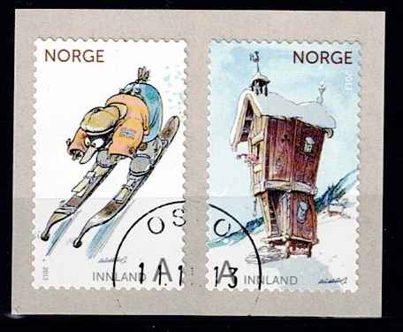 NK 1866-67. PENT STEMPLET. (GULAKTIG BAKPAPIR)