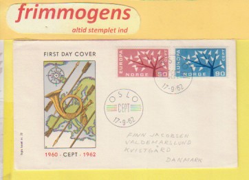 Europa 1962,  Norge FDC NK 511-12 (48936)