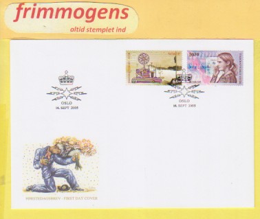 Telegrafverket,  Norge FDC NK 1585-86 (48940)