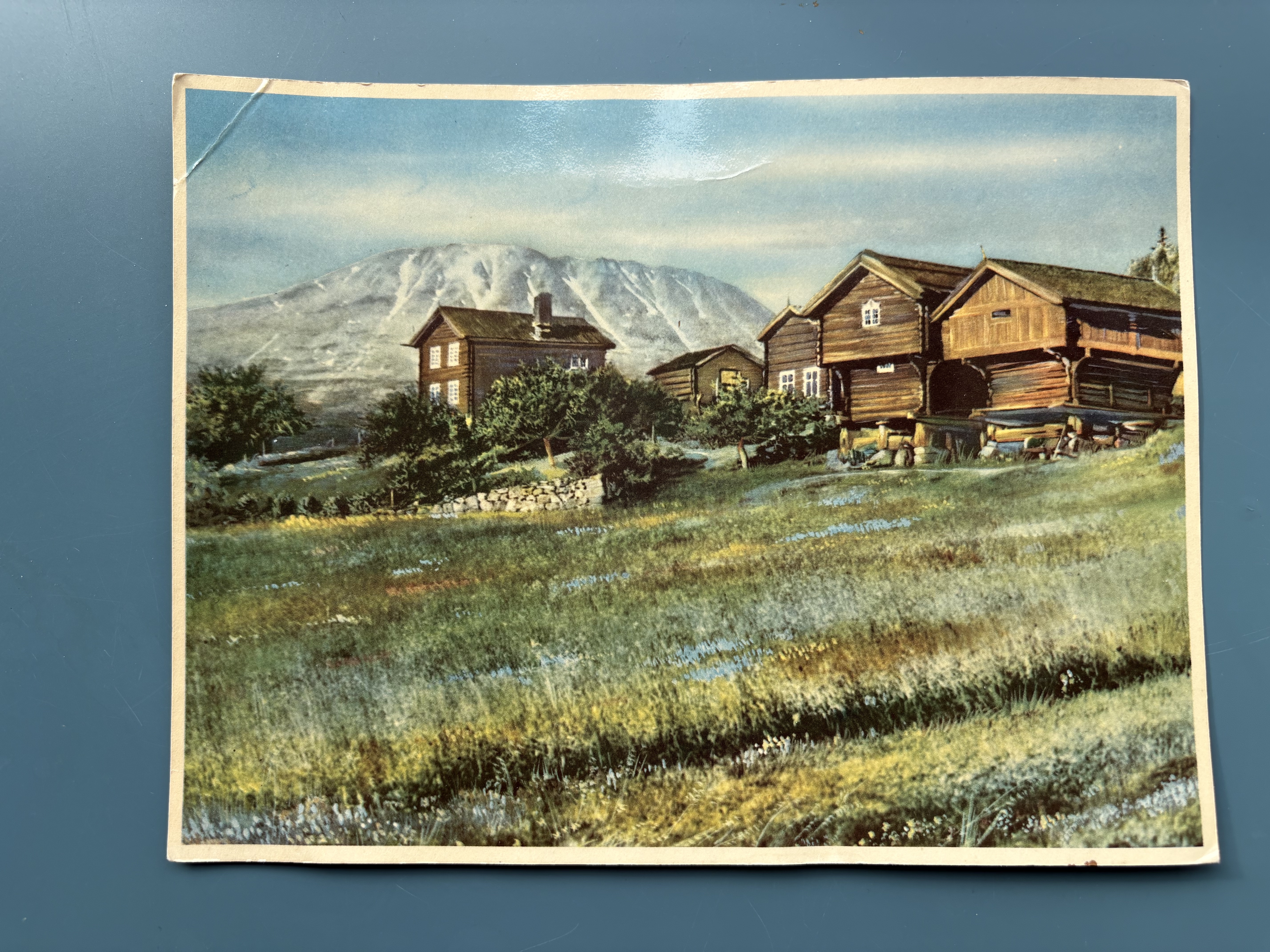 Gammel Telemarksgård - kjempekort - ubrukt