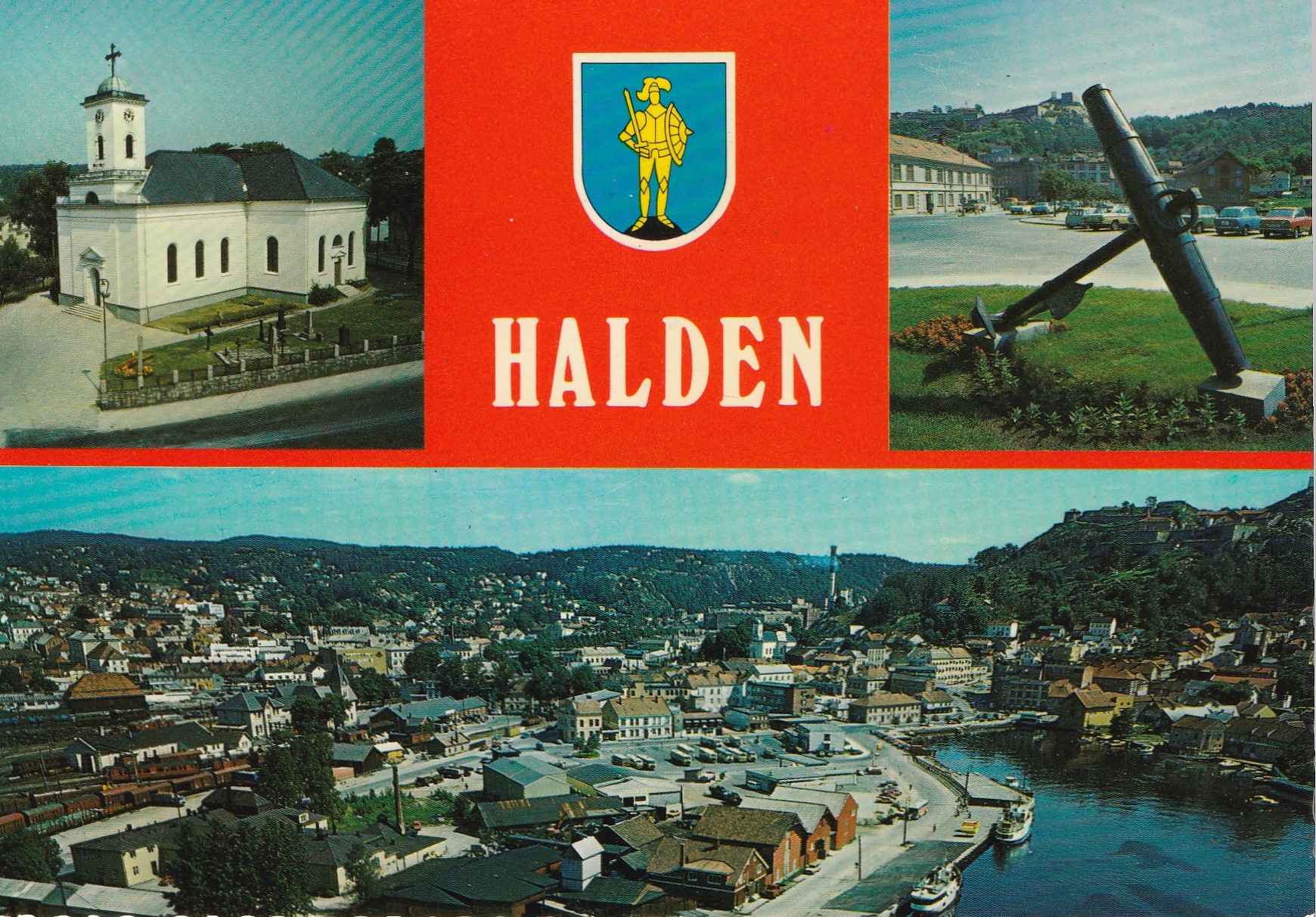 Eldre kort fra Halden . Mittet T-1130/29 Pst