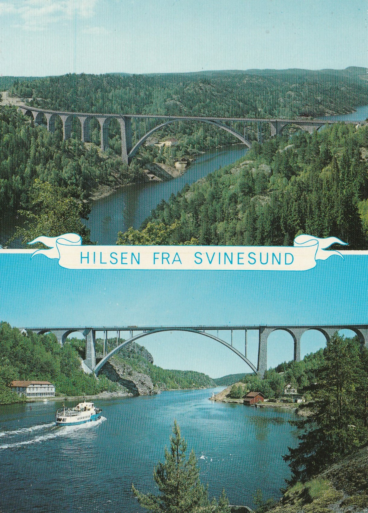 Svinesund . Brua mellom Norge og Sverige. Normann B-14-21