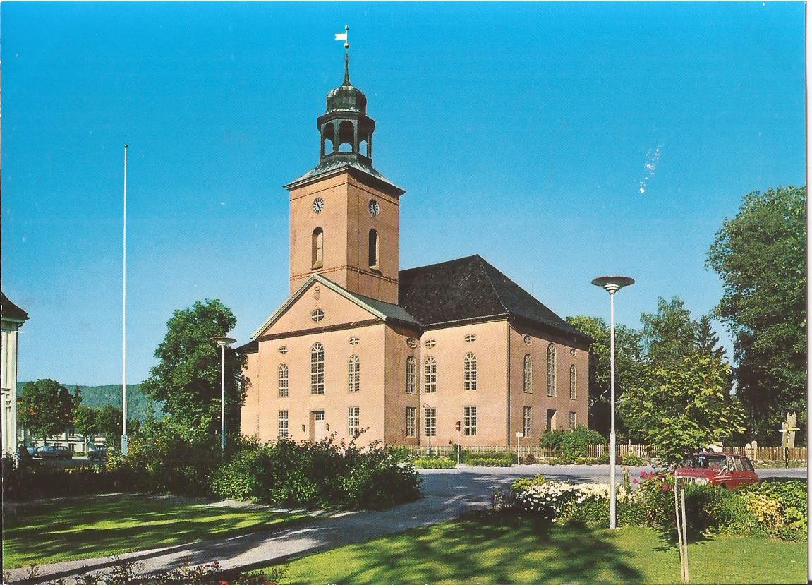 Postkort -Kongsberg kirke -
