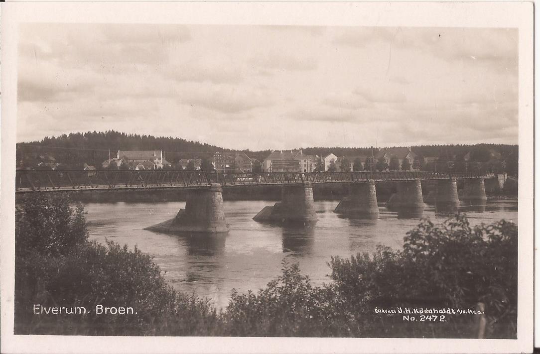 Postkort - Elverum broen -