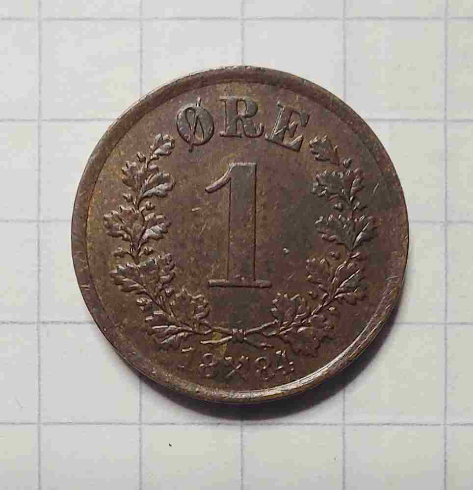 1 øre 1884. Kv. 01