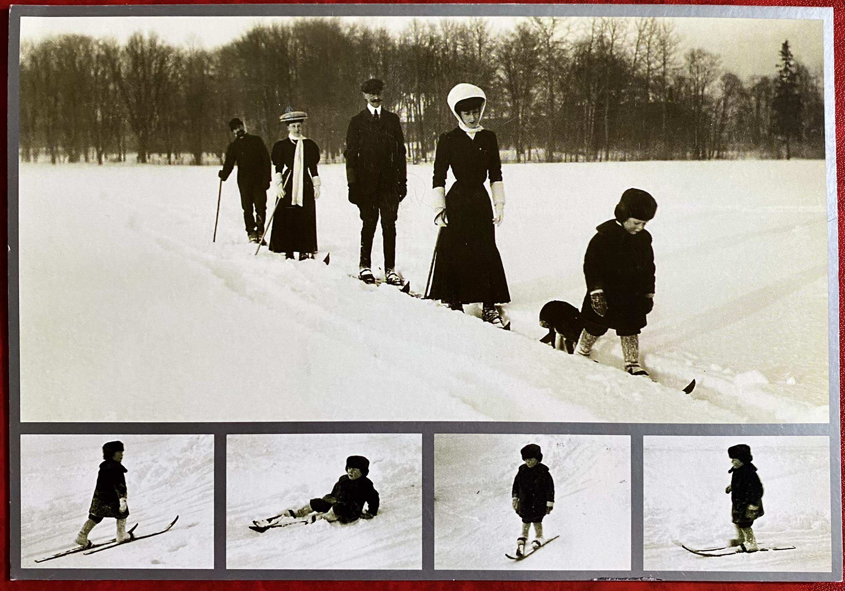 Stort Kort År 2007 Kongefamilien på Ski på Bygdøy År 1907