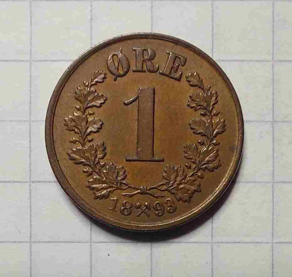 1 øre 1893. Kv. 01