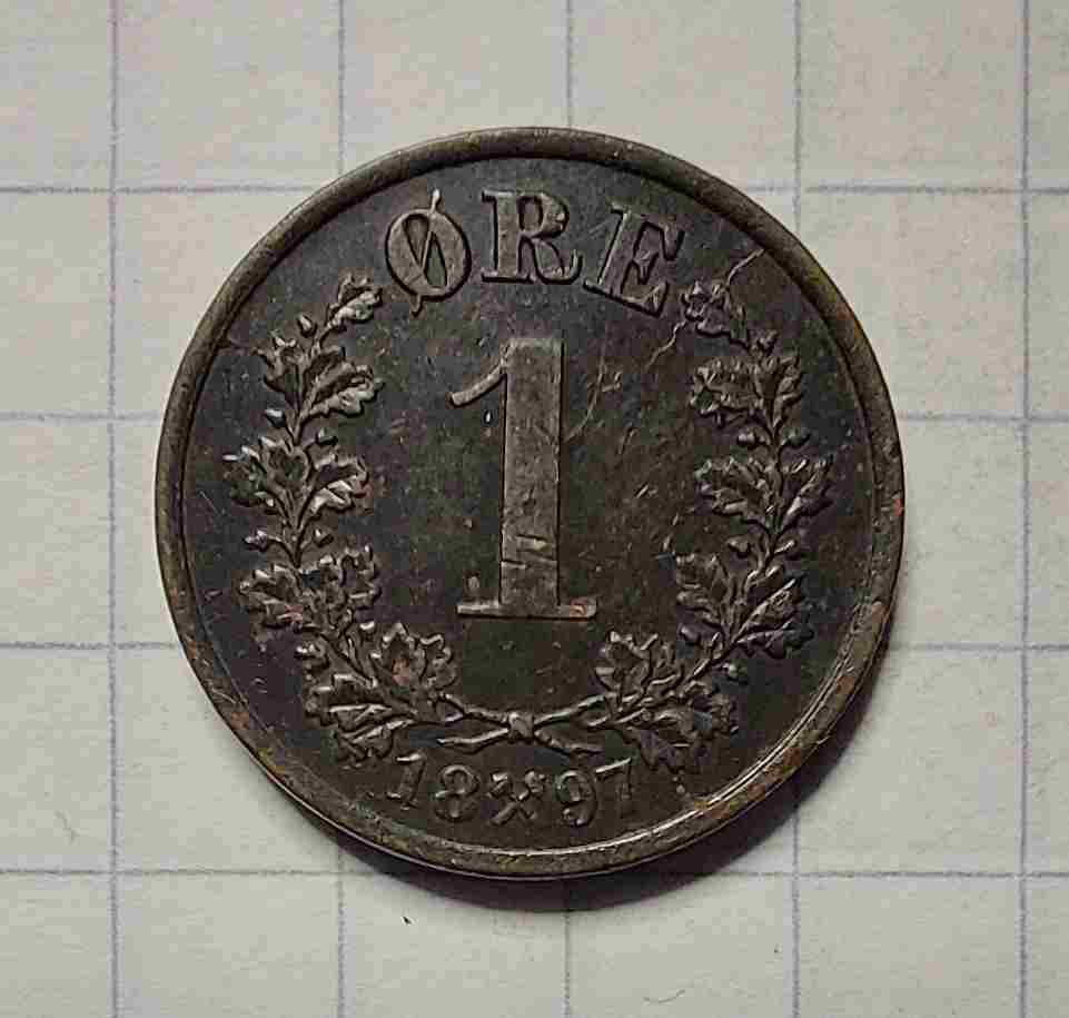 1 øre 1897. Kv. 01