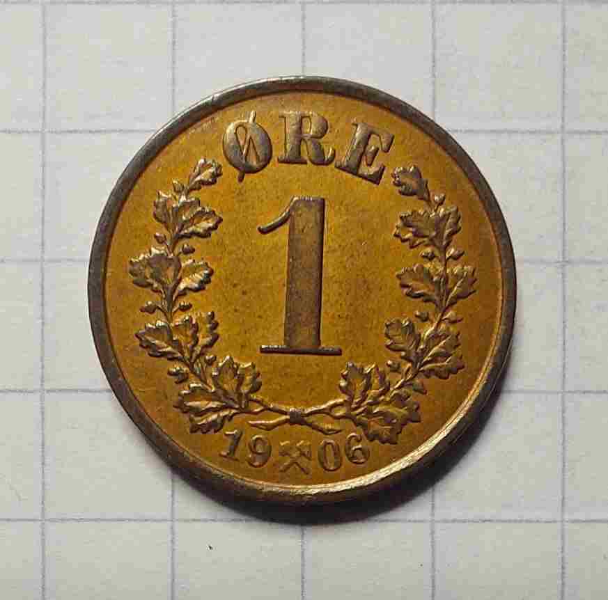 1 øre 1906. Kv. 01