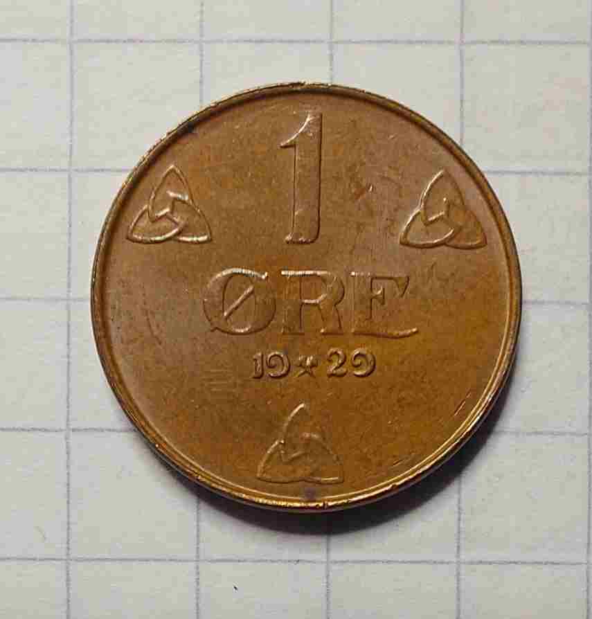 1 øre 1929. Kv. 0/01