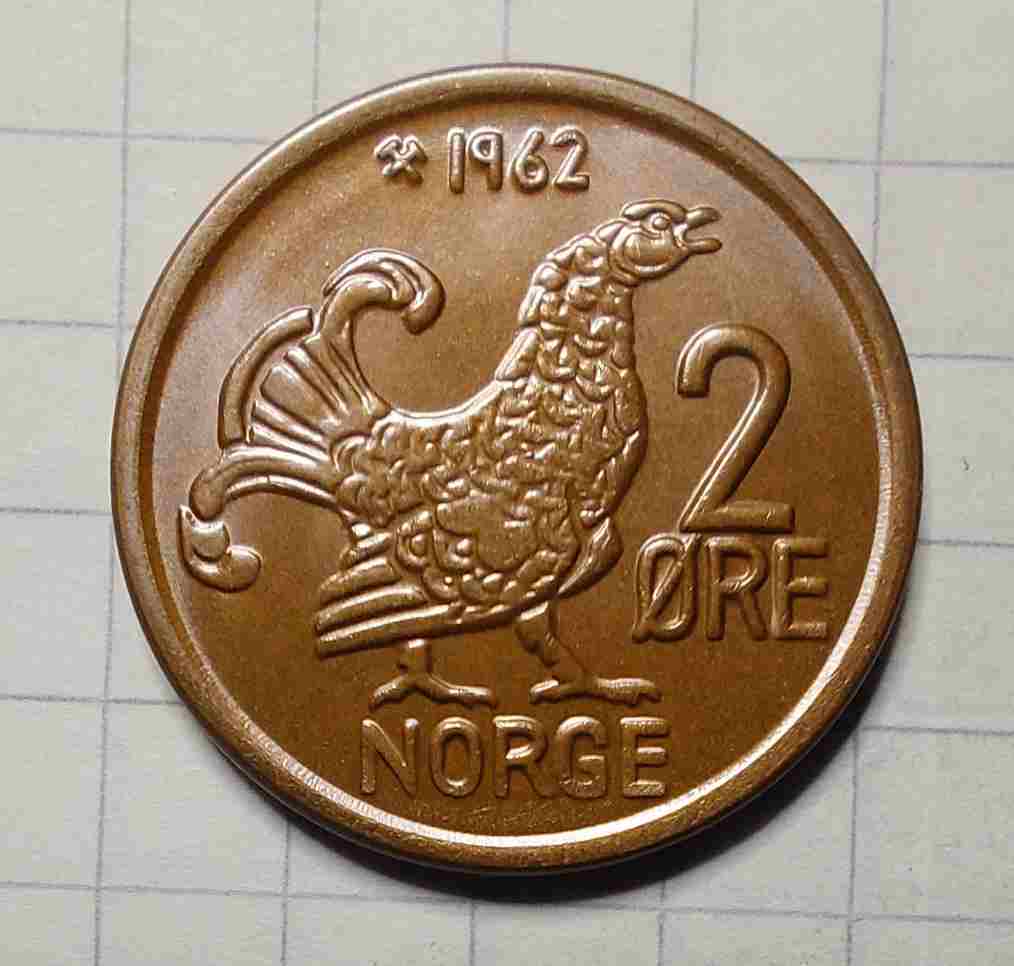 2 øre 1962. Kv. 0