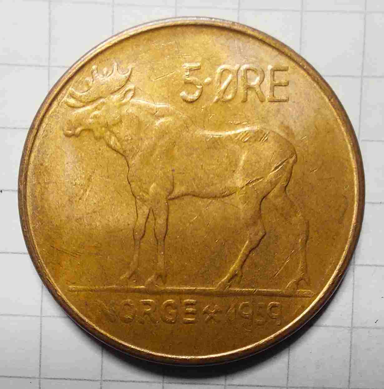 5 øre 1959. Kv. 0