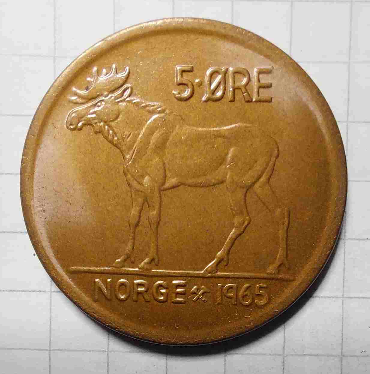 5 øre 1965. Kv. 0