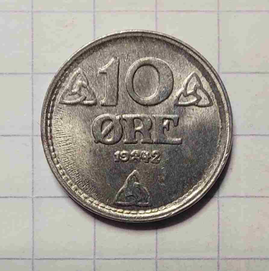 10 øre 1942 sink. Kv. 0
