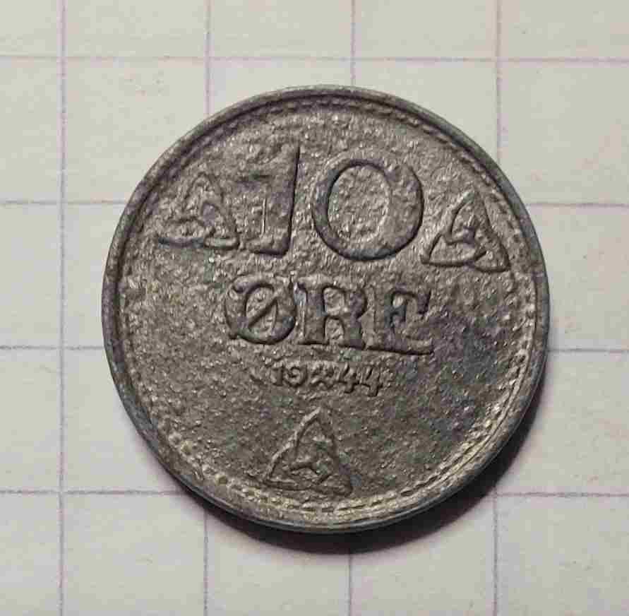 10 øre 1944 sink. Kv. 01