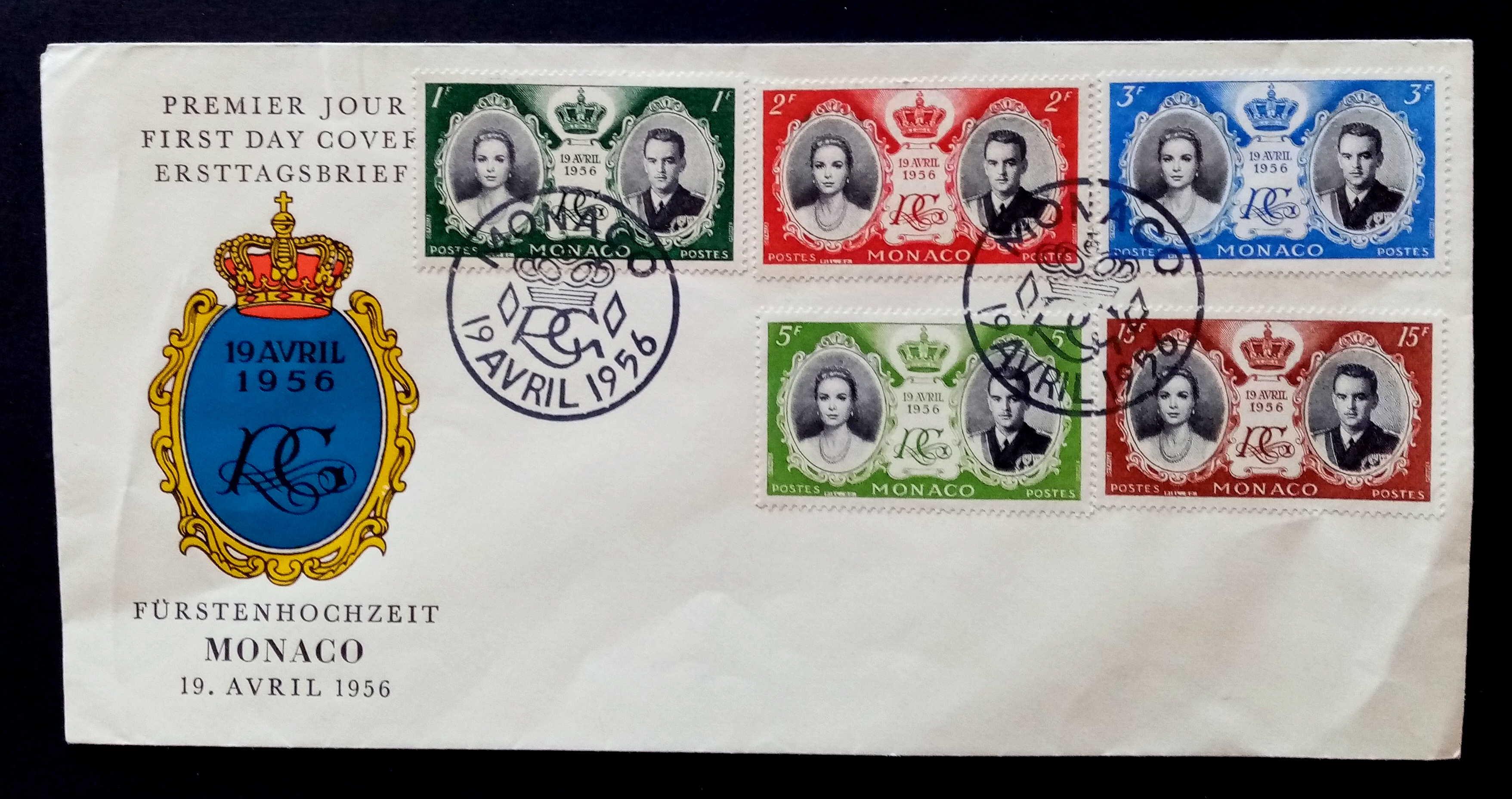 Monaco - FDC - 19.AVRIL. 1956. - Fyrstebryllup