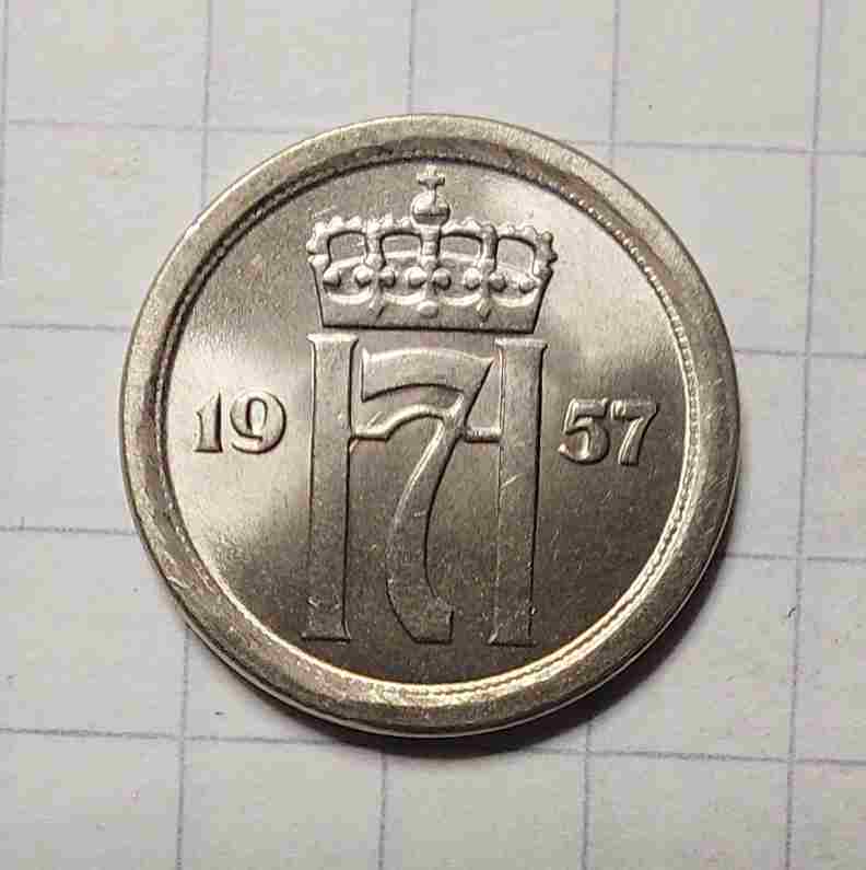 10 øre 1957. Kv. 0