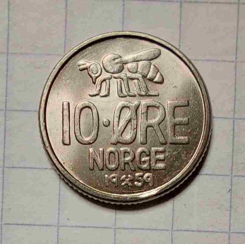 10 øre 1959. Kv. 0