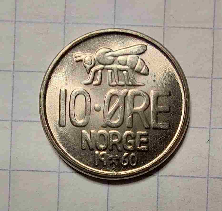 10 øre 1960. Kv. 0