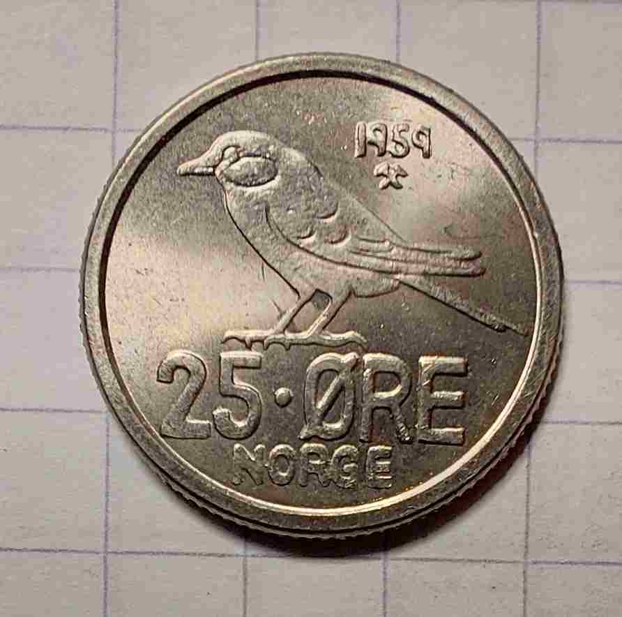 25 øre 1959. Kv. 0