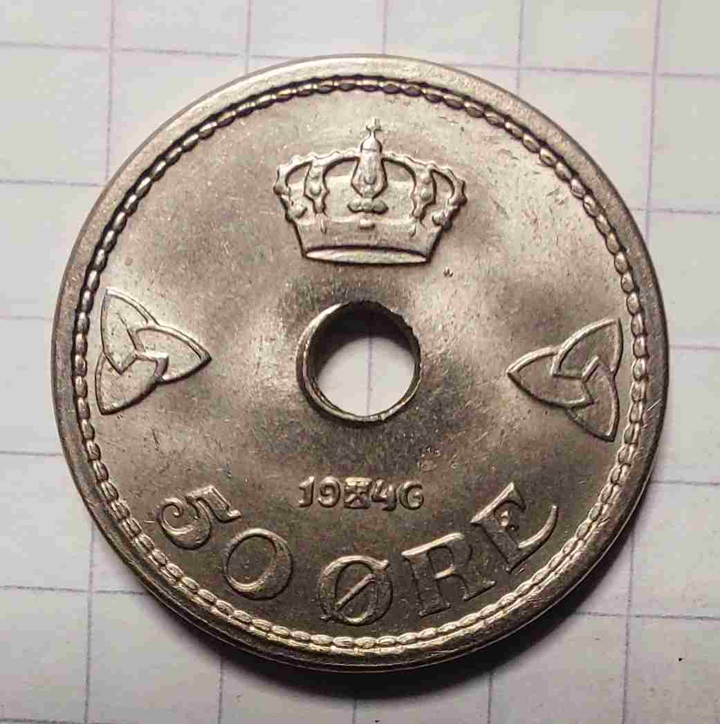 50 øre 1946. Kv. 0