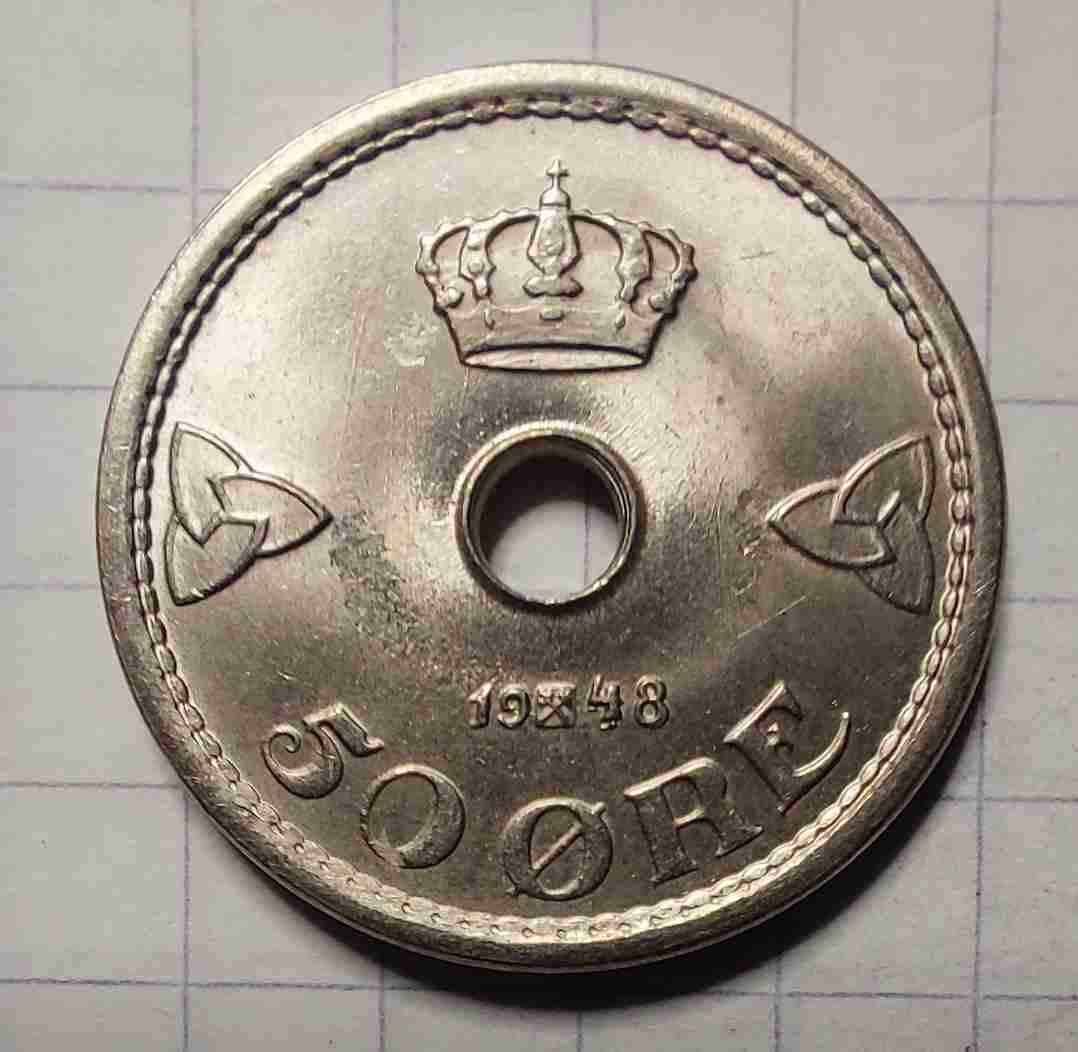 50 øre 1948. Kv. 0