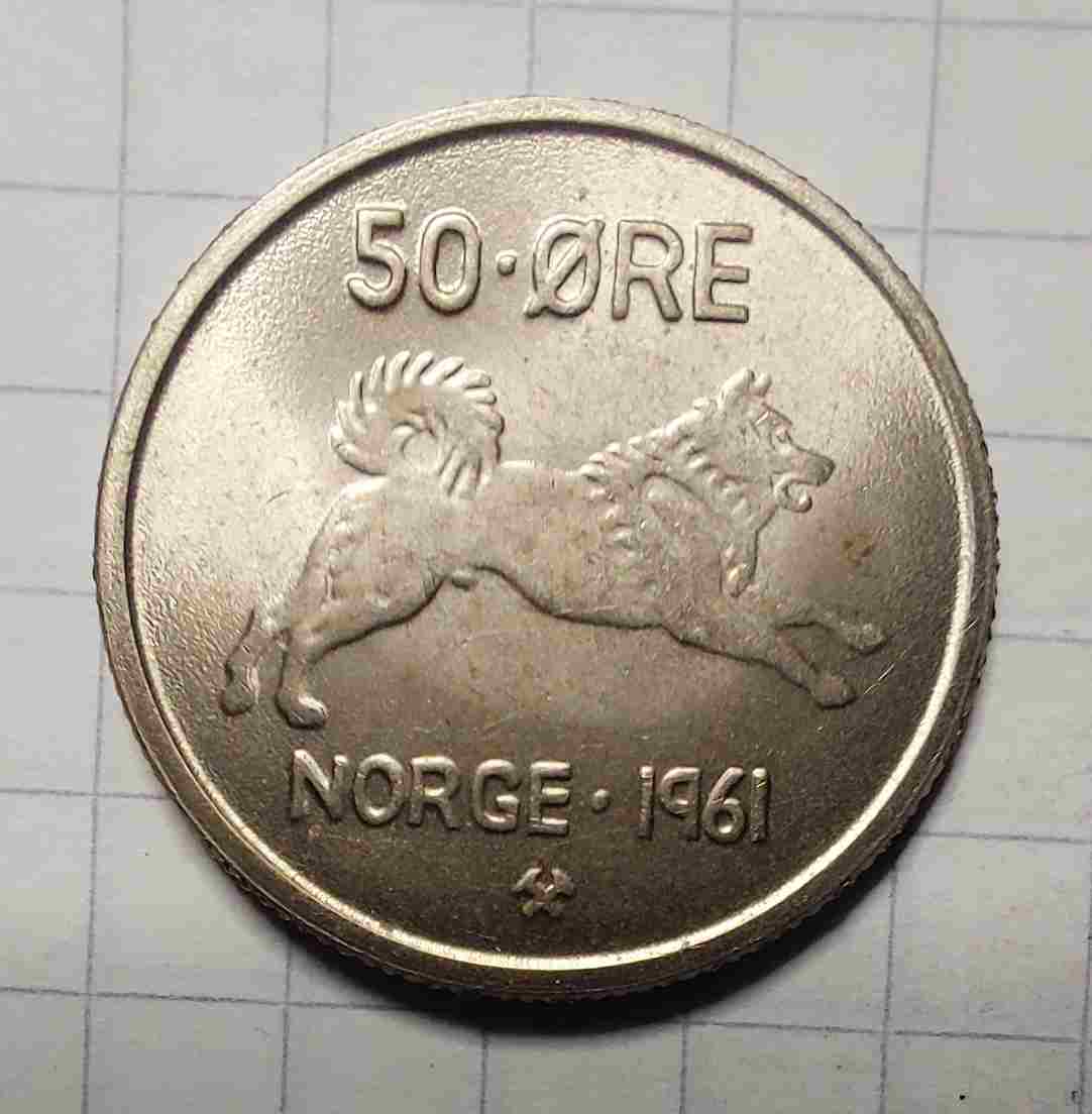 50 øre 1961. Kv. 0