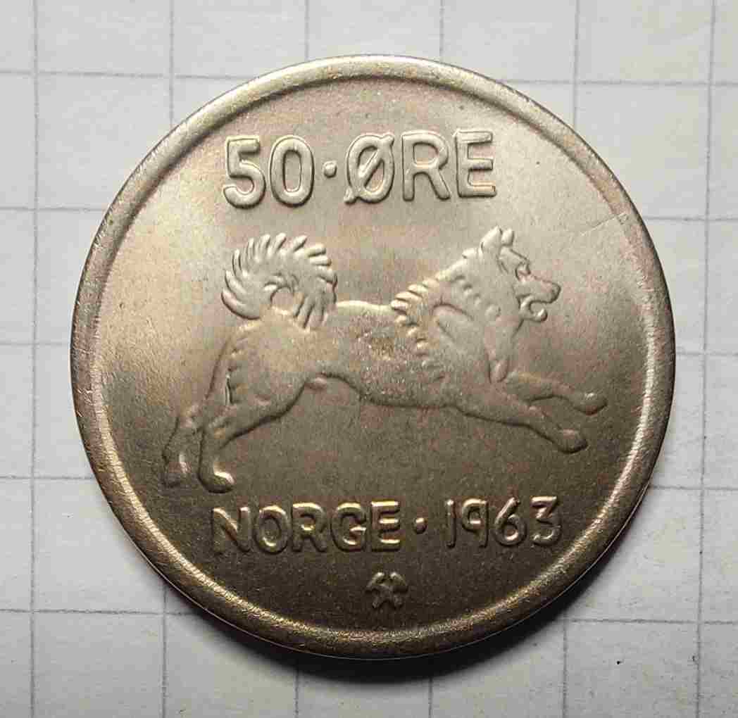 50 øre 1963. Kv. 0