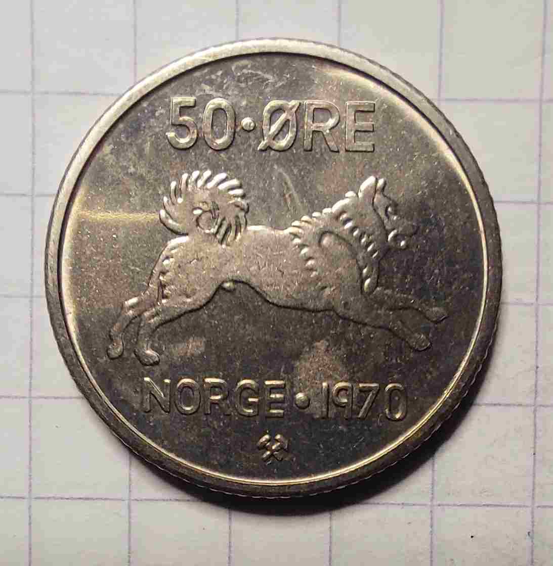 50 øre 1970. Kv. 0