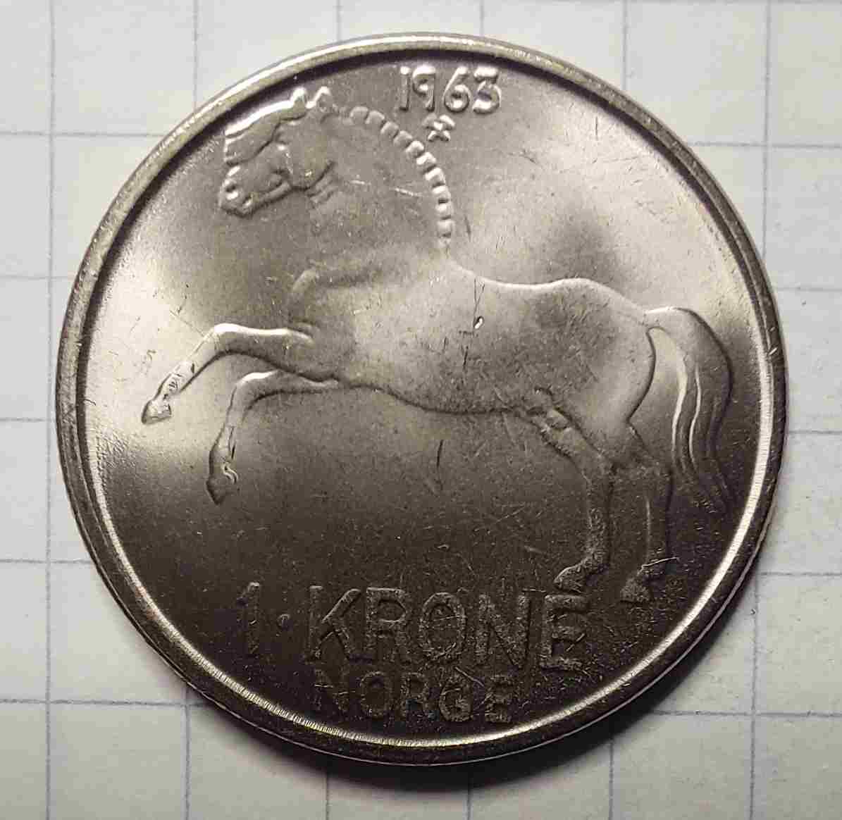 1 krone 1963. Kv. 0