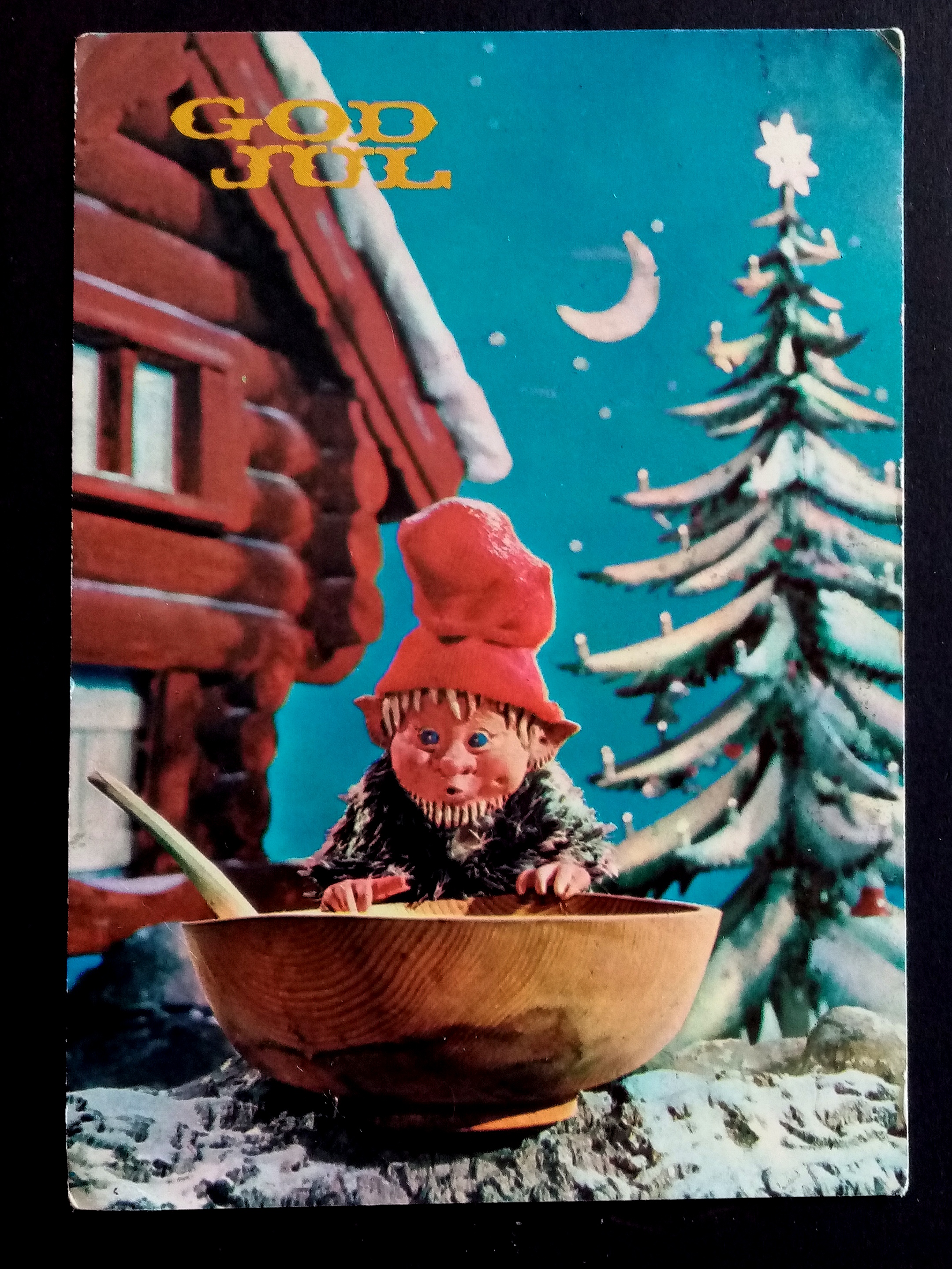 Nisse med grøtskål - (Ivo Caprino)