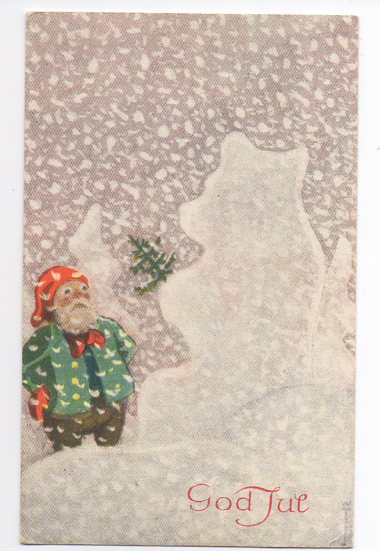 Willy Johannessen Nisse i snøvær småformat brukt 1942