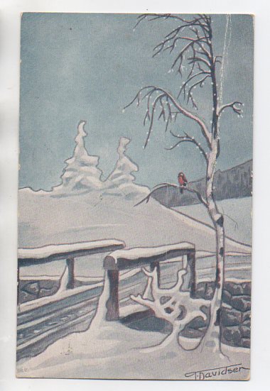 T. Davidsen Dompap uvanlig småformat brukt 1920