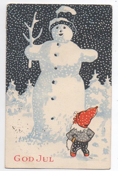 IDA - Nisse og snømann småformat brukt 1943