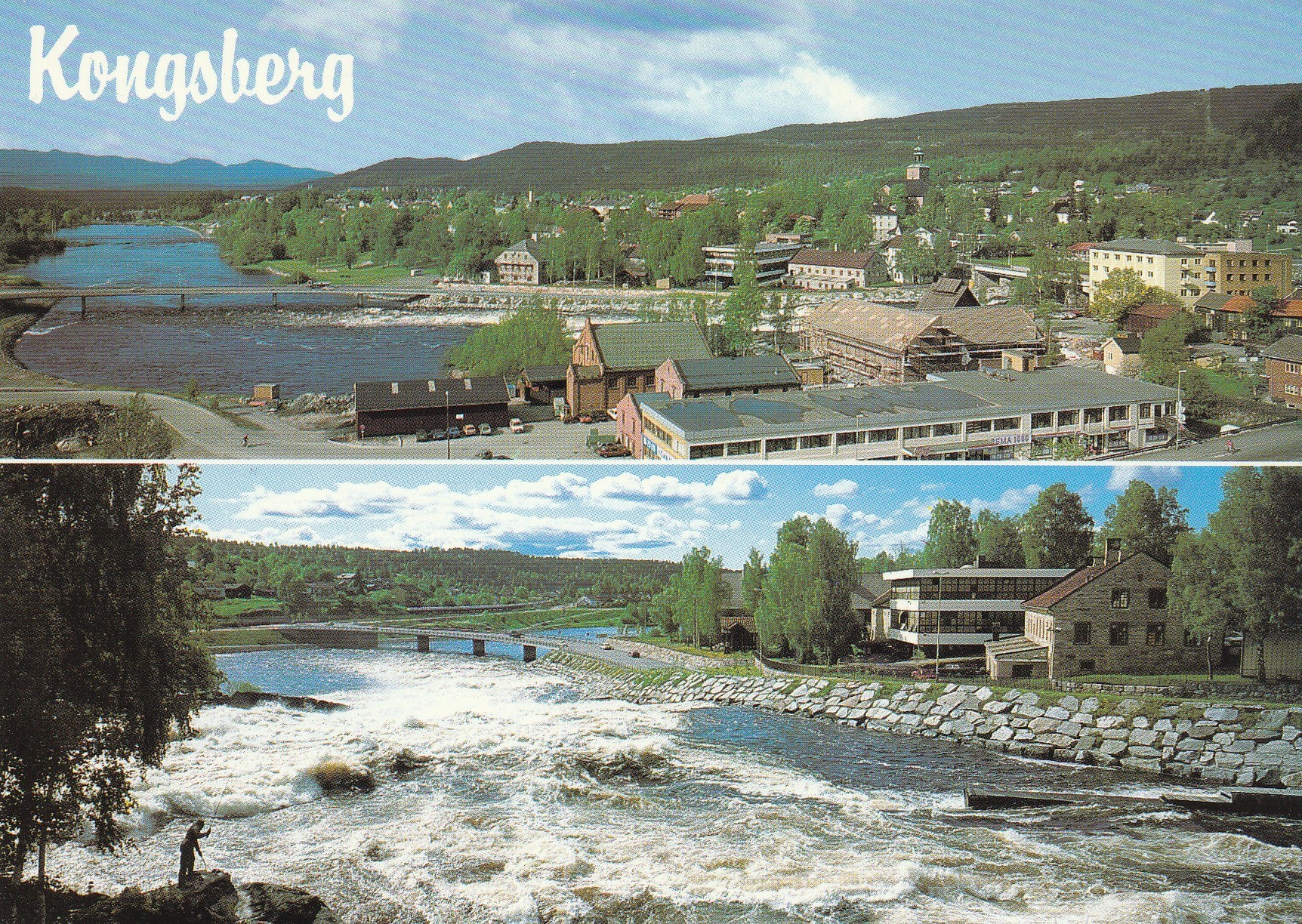 Kongsberg . Byen ved Numedalslågen. Aune M-12538-8